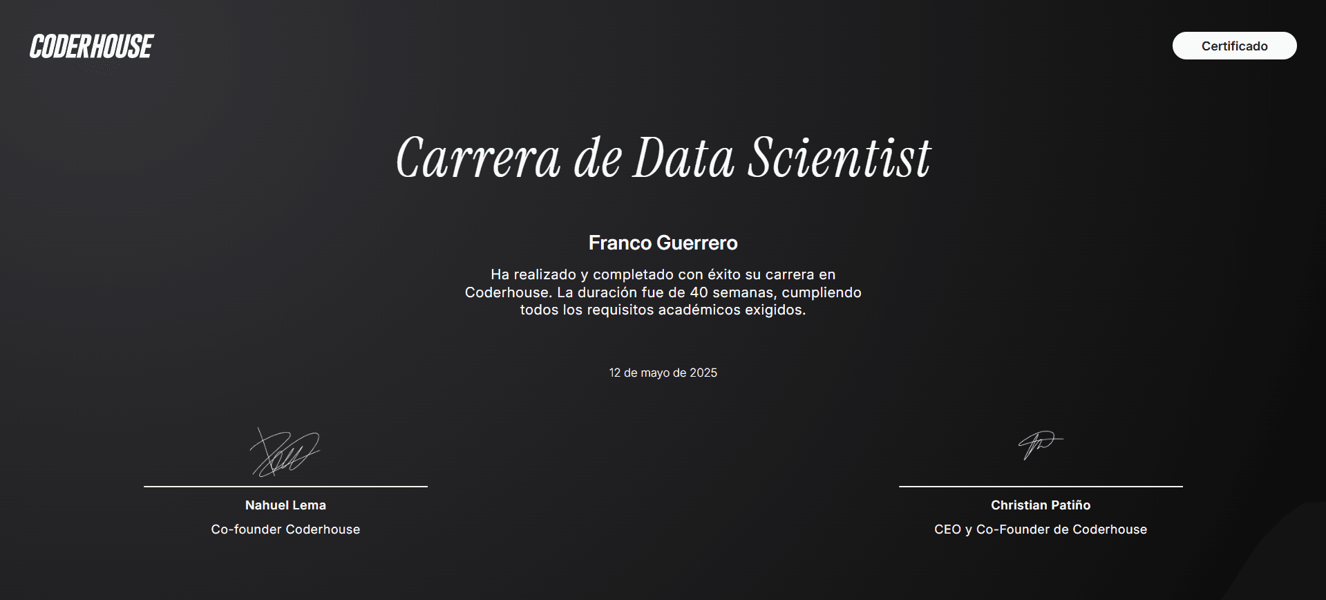 Carrera Data Scientist